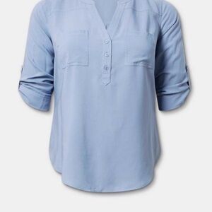 Torrid Soft Blue Blouse